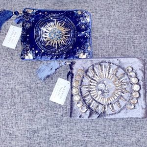 24HR DROP 🎁⬇️ Hand beaded suede celestial zipper pouches